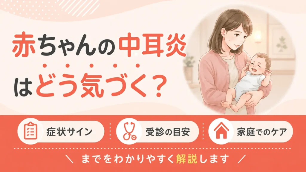 赤ちゃんの中耳炎はどう気づく？症状サイン・受診の目安・家庭でのケアまで詳しく解説v2