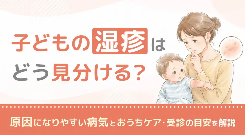 子どもの湿疹はどう見分ける？原因になりやすい病気とおうちケア・受診の目安を解説