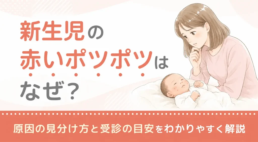 新生児の赤いポツポツはなぜ？原因の見分け方と受診の目安をわかりやすく解説