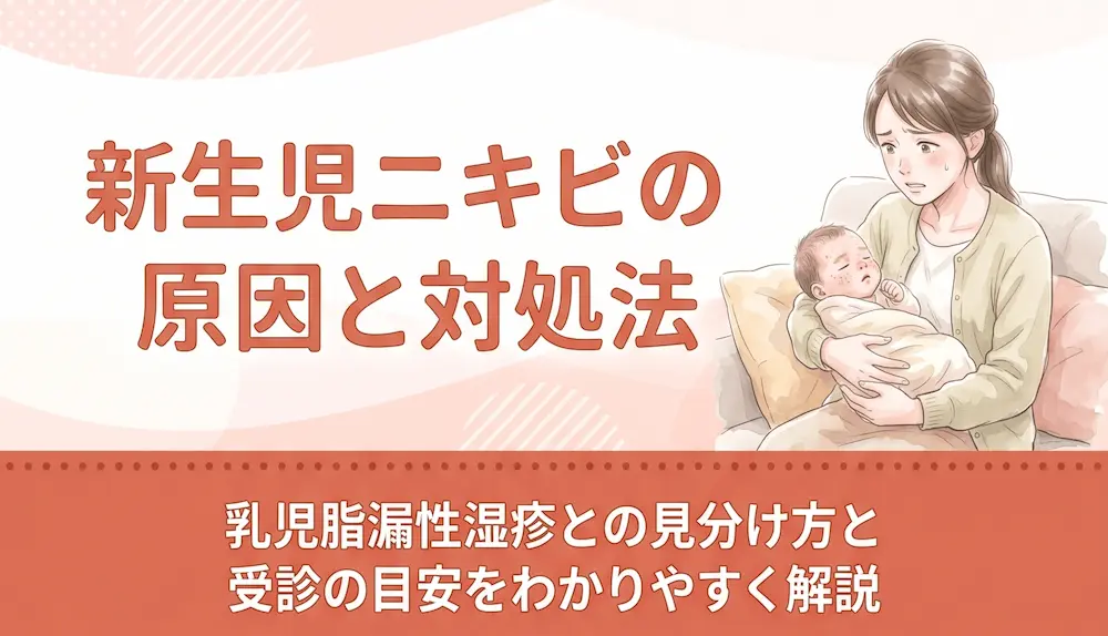 新生児ニキビの原因と対処法｜乳児脂漏性湿疹との見分け方と受診の目安をわかりやすく解説