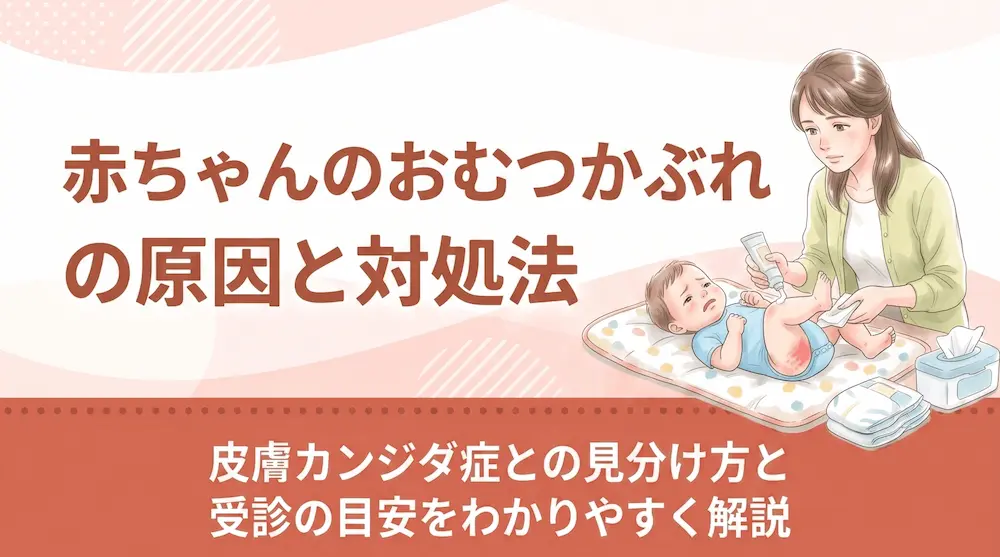 赤ちゃんのおむつかぶれの原因と対処法｜皮膚カンジダ症との見分け方と受診の目安をわかりやすく解説
