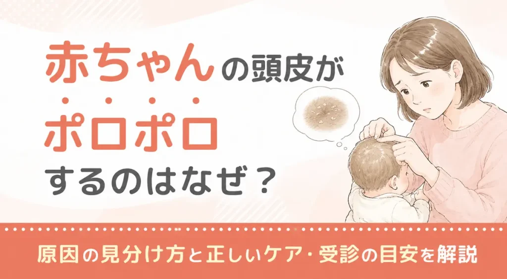 赤ちゃんの頭皮がポロポロするのはなぜ？原因の見分け方と正しいケア・受診の目安を解説