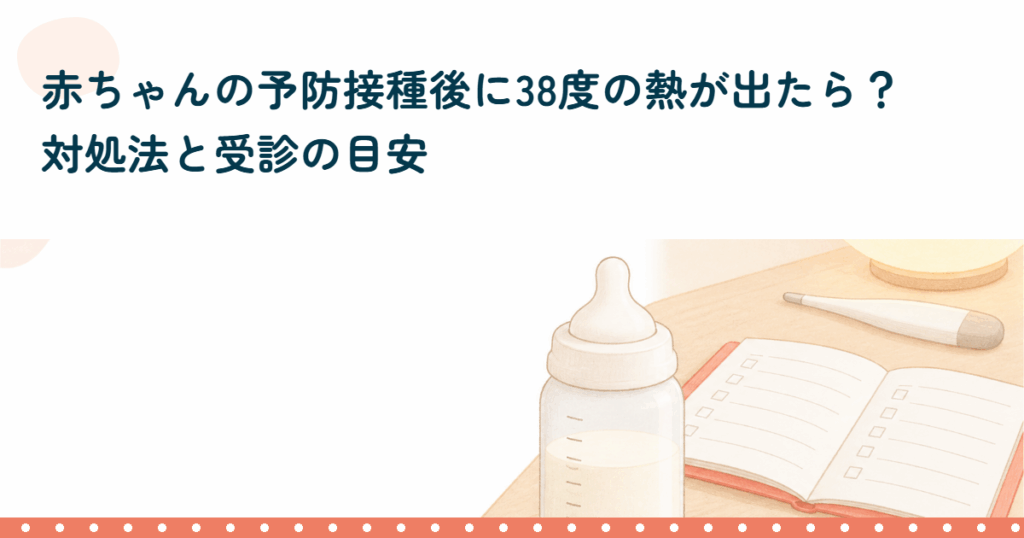 赤ちゃんの予防接種後に38度の熱が出たら？対処法と受診の目安を解説